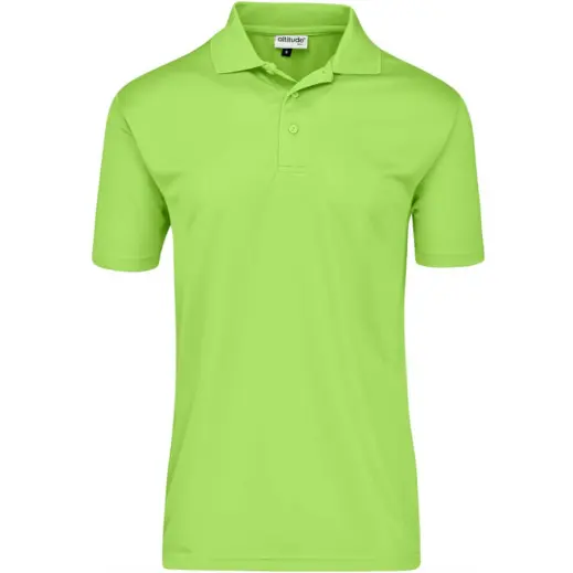 Mens Pro Golf Shirt Lime Front